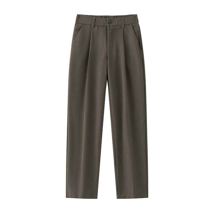 Loose Straight Black Casual Trousers Men