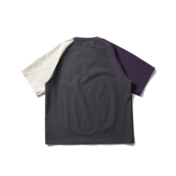 Contrast Color Quick-Drying T-Shirt with Raglan Sleeves