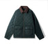 Corduroy Plaid Jacket - Rhombus Cotton-Padded Coat for Ultimate Comfort