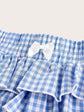 Summer Skirt Love Plaid Skirt Shorts Paired with Long Women&