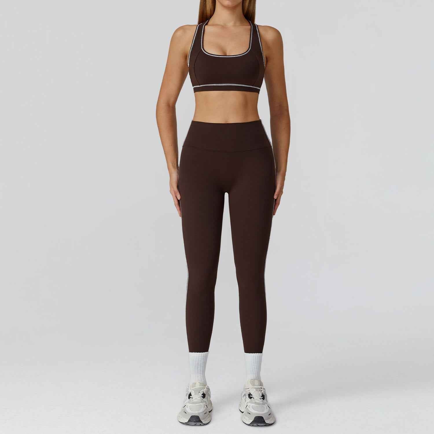 Zipper Slim Fit Yoga Suit - Three-Piece Health Sports Activewear