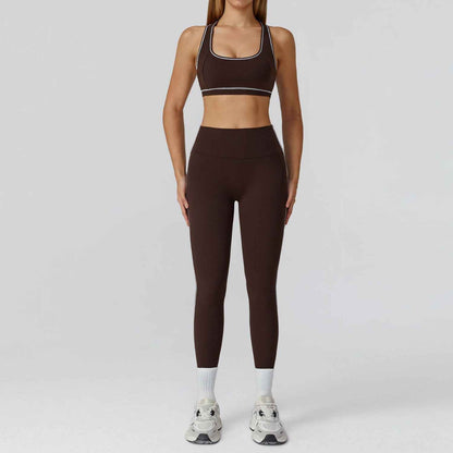 Zipper Slim Fit Yoga Suit - Three-Piece Health Sports Activewear