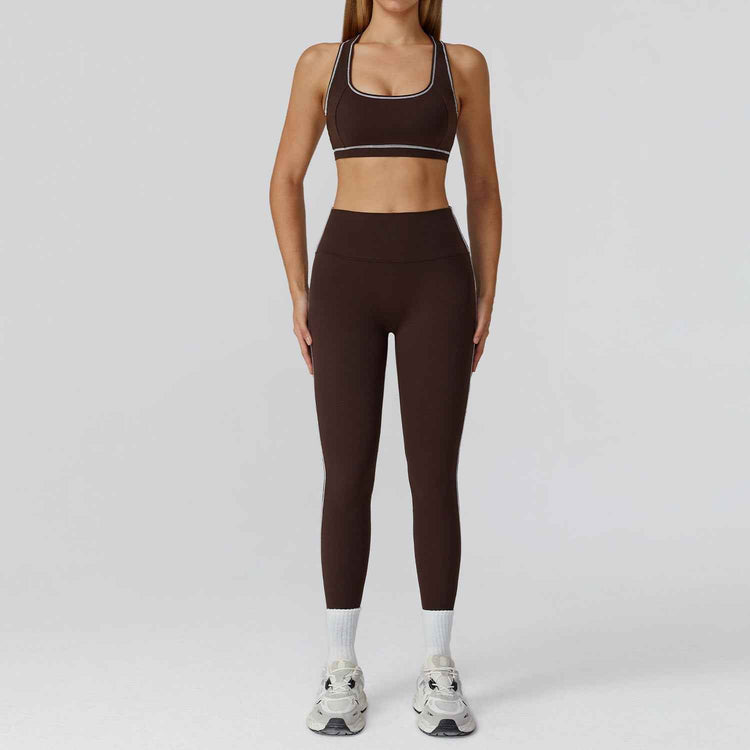 Zipper Slim Fit Yoga Suit - Three-Piece Health Sports Activewear