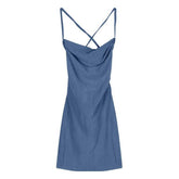 Strap Backless Skinny Sheath Elegant Dress for Women - Women&