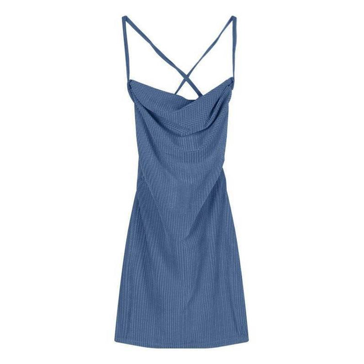 Strap Backless Skinny Sheath Elegant Dress for Women - Women&