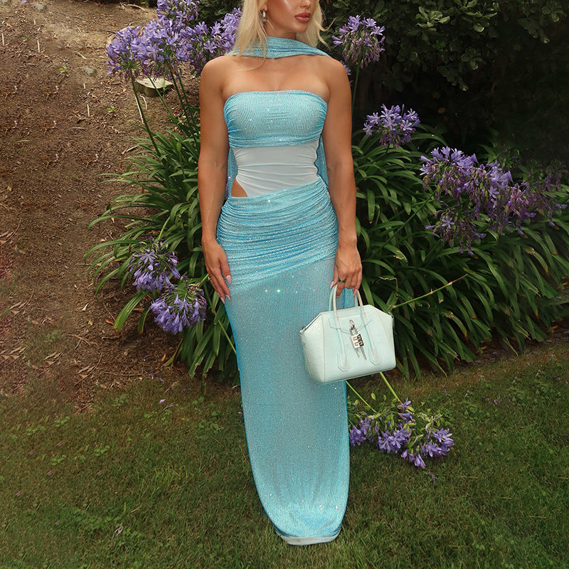 Retro Slimming Bustier Dress - Chic Sparkling Style for a Flawless Silhouette - Florence Luxe