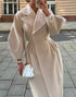 Vintage Lapel Jacket with Court Lantern Sleeves and Large Collar - Florence Luxe