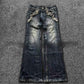 Spring and Autumn Embroidered Flared Jeans - Washed Old All-Matching Pants
