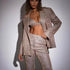 Long-Sleeved Blazer Suit and Straight-Leg Trouser Set with Bra Lapel for Fashion Parties - Florence Luxe