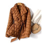 Chocolate Silk Lightweight Down Jacket - Women&
