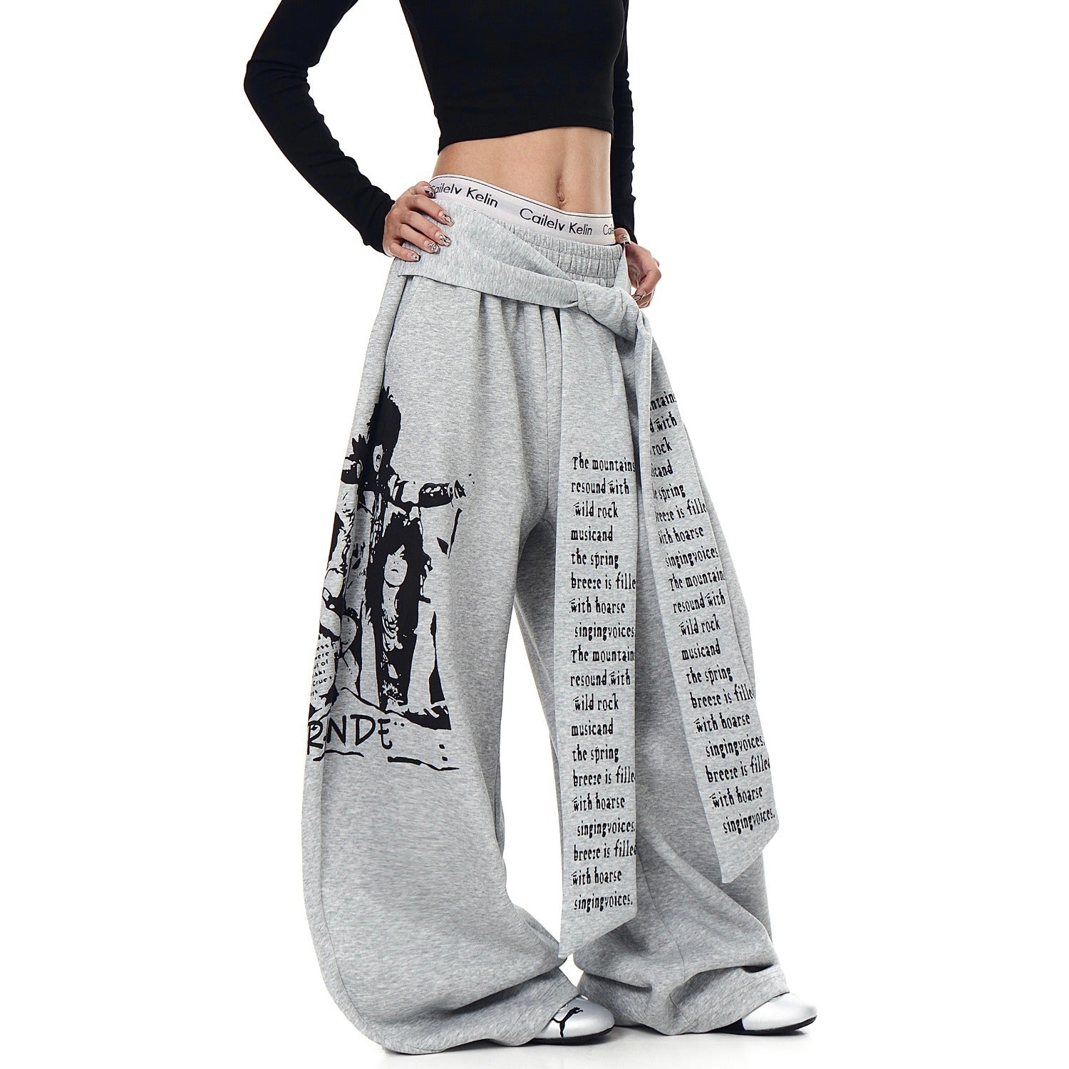 American Retro Lace Up Dress and Bandage Sweatpants Machete Collection - Florence Luxe