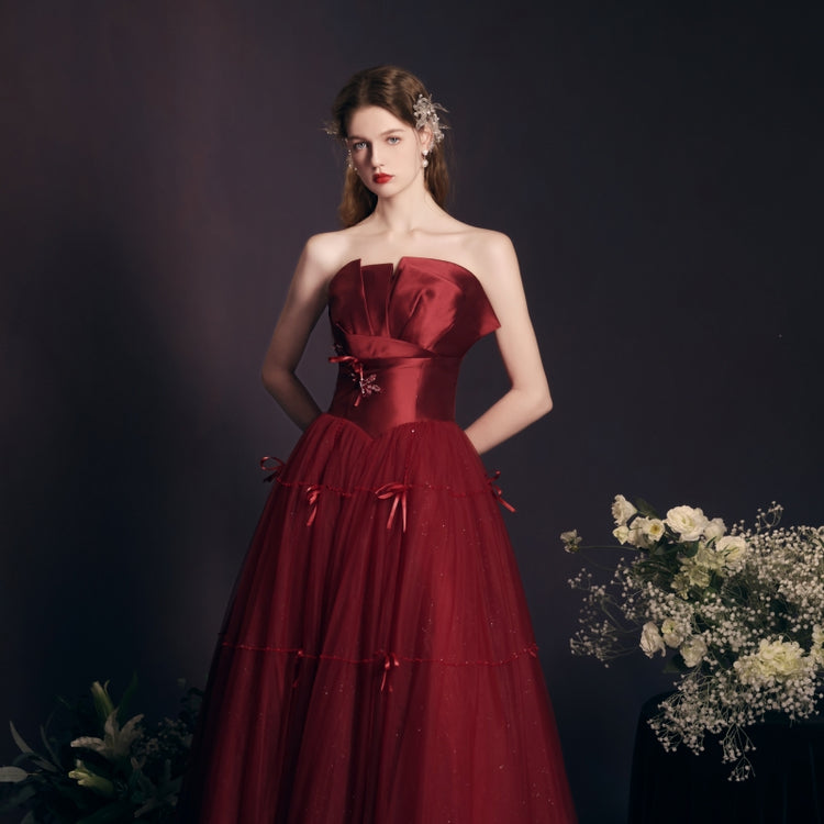 Red Tube Top Long Dress for Women - Heavy-Duty Style - Florence Luxe