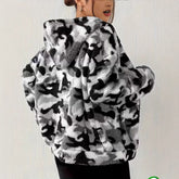 European And American Autumn And Winter Plush Camouflage Warm Jacket - Florence Luxe
