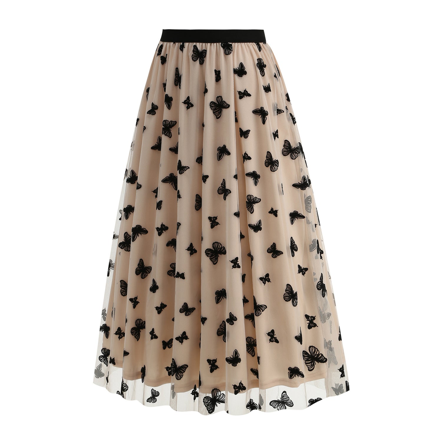 Fashion High Waist Mesh Skirt with Big Hem for Women - Florence Luxe