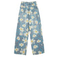 New Summer Floral Wide-Leg Jeans for Women - Washed Printed Style - Florence Luxe