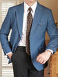 Anti-wrinkle Easy-to-care Suit with Washed Vintage Denim Wide-leg Pants Men