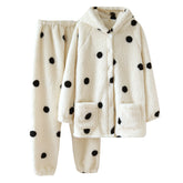 New Suit Fleece-lined Thickened Outer Wear Casual Loose Plus Size Homewear.