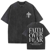 Christian Vintage Washed T-shirt - Jesus Forgive Them Father Design, Perfect Christian Jesus Forgive Them T-shirt