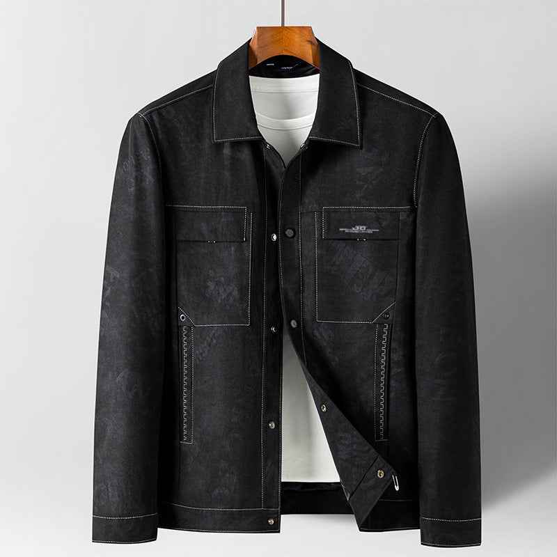 Lapel Multi-pocket Single-breasted Fashion Denim Jacket Coat