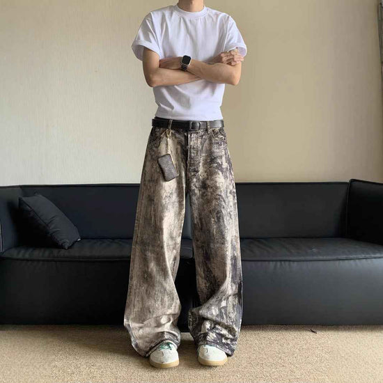 New 3D Digital Camouflage Printed Denim Trousers