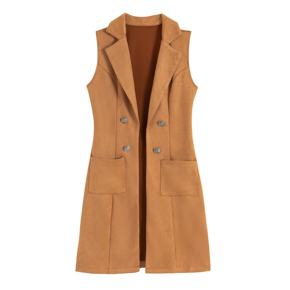 Fashionable Suede Slim-Fit Vest for Women - Retro Elegant Style - Florence Luxe