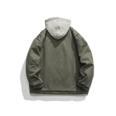 Color Matching Hooded Jacket Men with Three-Dimensional Pocket Retro Style - Florence Luxe