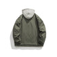 Color Matching Hooded Jacket Men with Three-Dimensional Pocket Retro Style - Florence Luxe