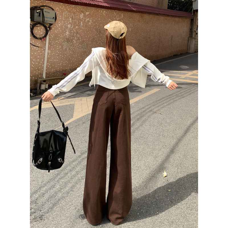 Autumn Wide Leg Jeans Women - Trendy and Comfortable Fit for Fall Fashion