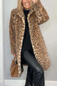 Fall Winter Leopard Print Mid-Length Coat for Cozy Style - Florence Luxe