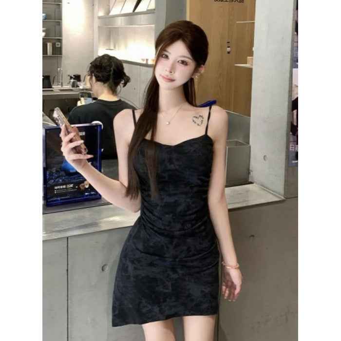 Elegant Rabbit Ear Collar Dress for Women - Thin Looking Fashion Waist-tight Strap Dress