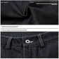 Multi-Pocket Workwear Jeans in Pleated Design with Primary Color Options