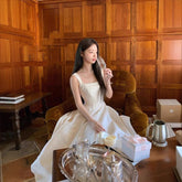 Simple Fishbone Strap Light Dress.