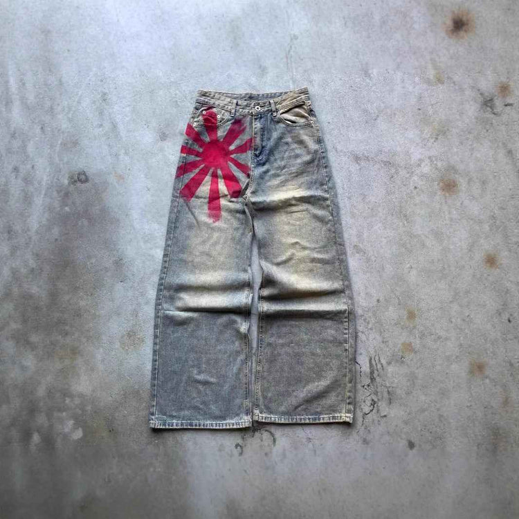 Mens Wide-Leg Denim Trousers for Modern Style and Comfort