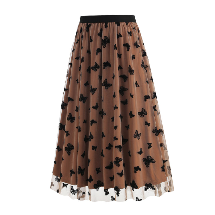 Fashion High Waist Mesh Skirt with Big Hem for Women - Florence Luxe