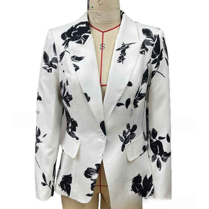 Elegant Commuter Fashionable All-match Suit Jacket For Women - Perfect Pair with Floral Print Maxi Dress