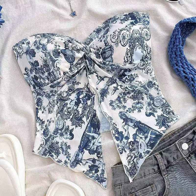 Girl Beach Tube Holiday Sleeveless Top