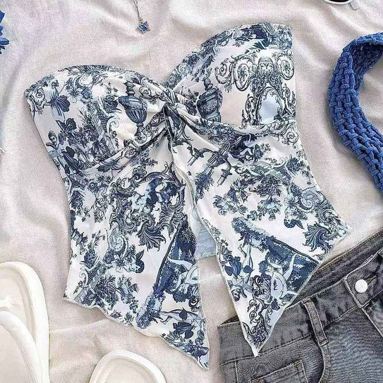 Girl Beach Tube Holiday Sleeveless Top