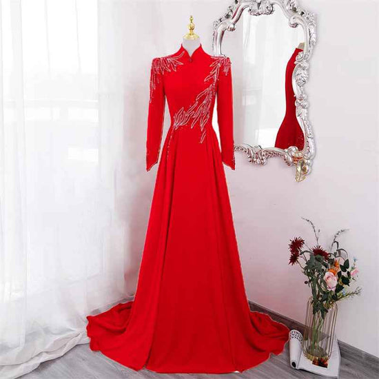New Long Sleeve Formal Evening Dress for Elegant Party Occasions - Florence Luxe