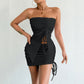 Strapless Bodycon Dress - Sexy Hot Girl Style - Florence Luxe