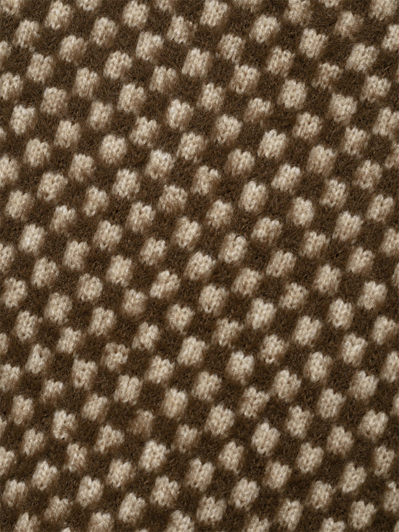 Loose Patchwork Knitting Coat For Women - Florence Luxe