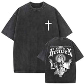 Christian Vintage Washed T-shirt - Jesus Forgive Them Father Design, Perfect Christian Jesus Forgive Them T-shirt
