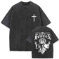 Christian Vintage Washed T-shirt - Jesus Forgive Them Father Design, Perfect Christian Jesus Forgive Them T-shirt