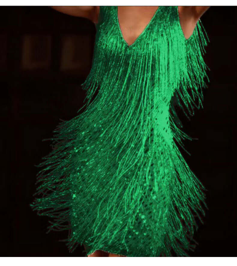 Tassel Deep V Camisole Gown Dress for Women - Elegant Evening Wear - Florence Luxe