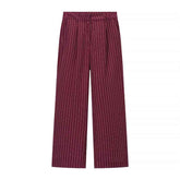 Female Casual Suit Jacket Pants - Versatile Striped Jacket with Casual Pants