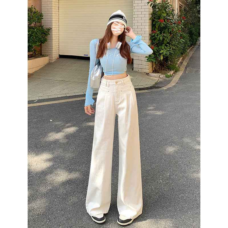 Autumn Wide Leg Jeans Women - Trendy and Comfortable Fit for Fall Fashion