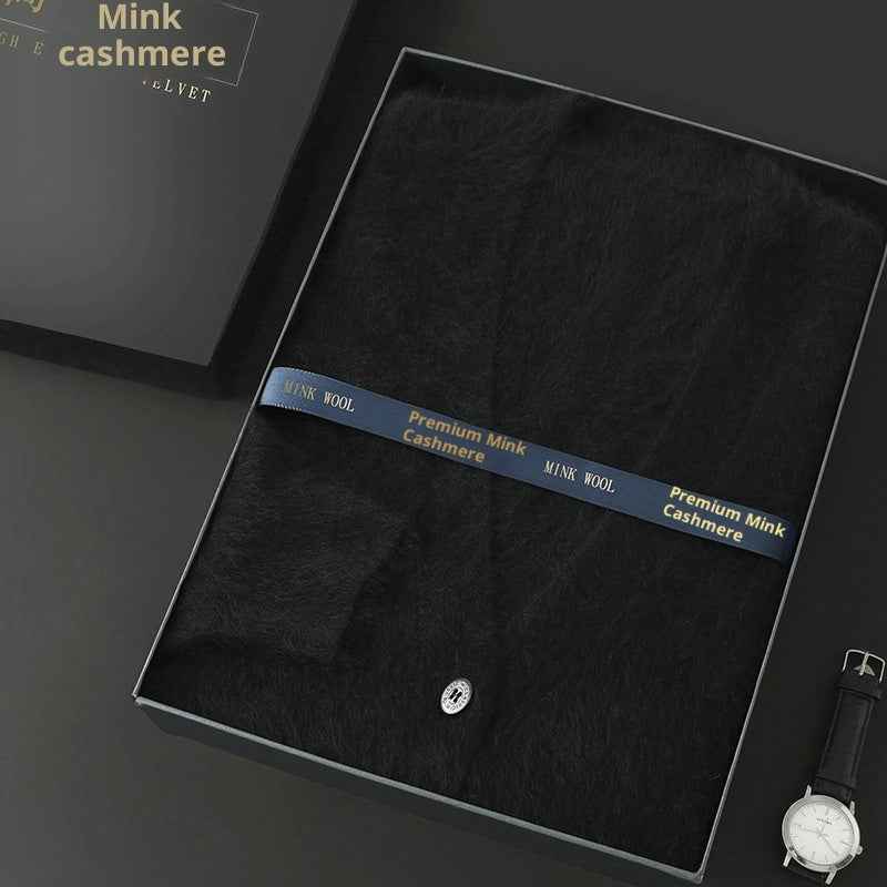 Mink Wool V-neck Sweater for Men - Thickened Loose Cardigan