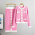 Skirt Knitted Cardigan Two-piece Set Dress For Women Autumn And Winter