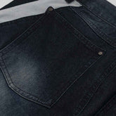 Irregular Striped Wide Leg Jeans For Men And Women