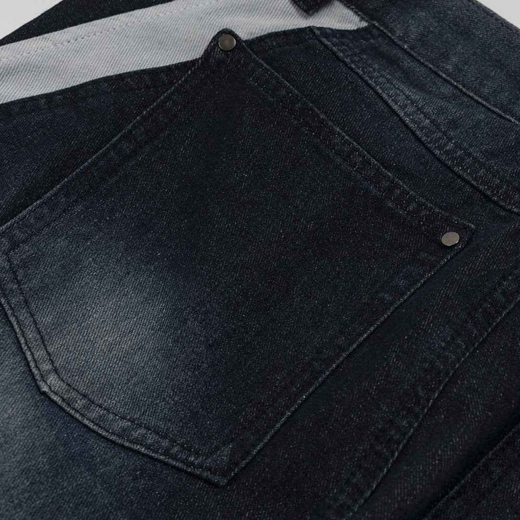 Irregular Striped Wide Leg Jeans For Men And Women