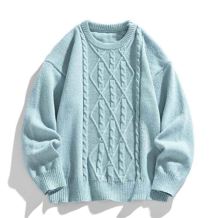 Twist Stripes Pullover Bottoming Shirt Autumn And Winter Furry Sweater